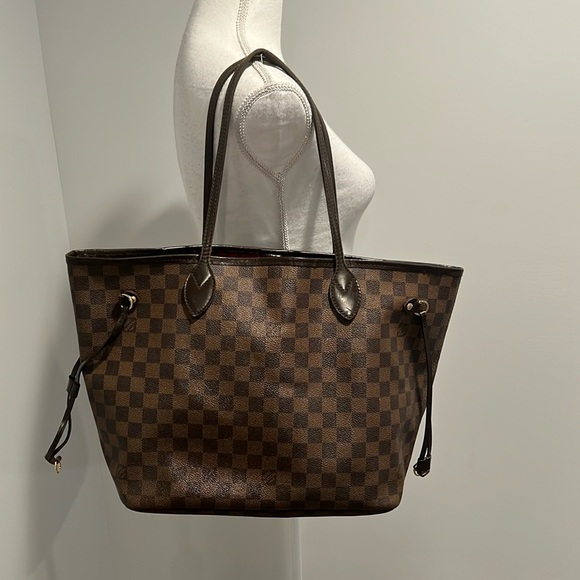 Louis Vuitton Neverfull MM Damier Ebene Tote Shoulder Bag Handbag - Picture 4 of 16